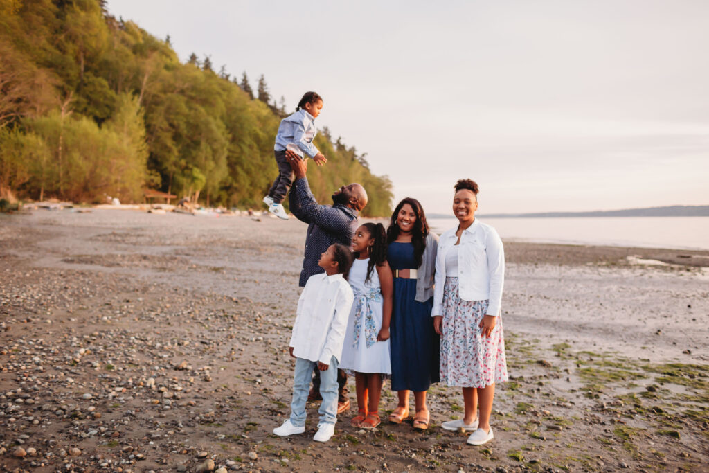 sunset beach family photos