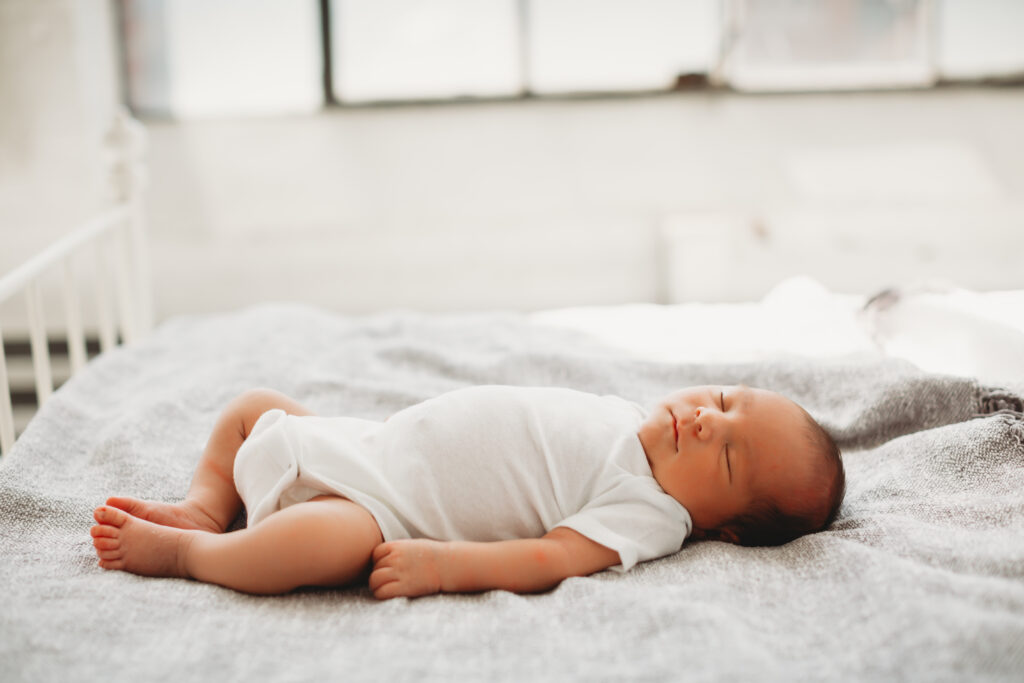 newborn baby in seattle photography studio