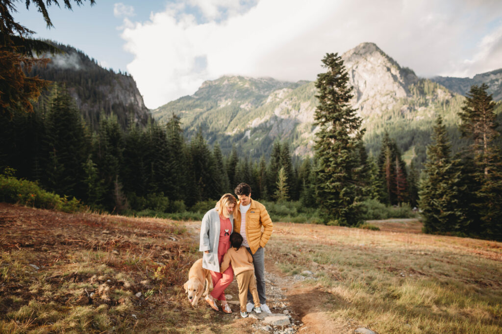 Cascade mountain session with Seattle family photographer Erin Schedler, candid moments and natural light