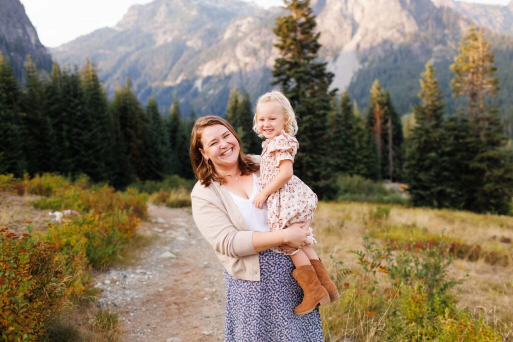 mountain family photo session, seattle family photographer, lifestyle family photography, north bend, issaquah, best, candid, kids, children, two mom LGBTQ friendly